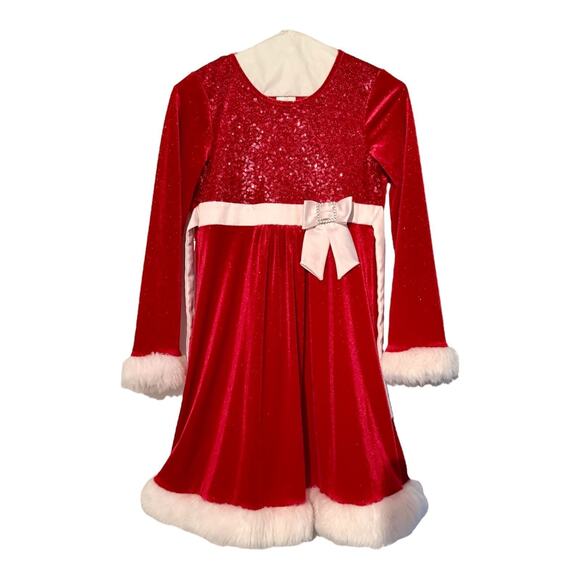 Christmas dress size 14 by Bonnie Jean USED in excellent cond - Picture 1 of 1